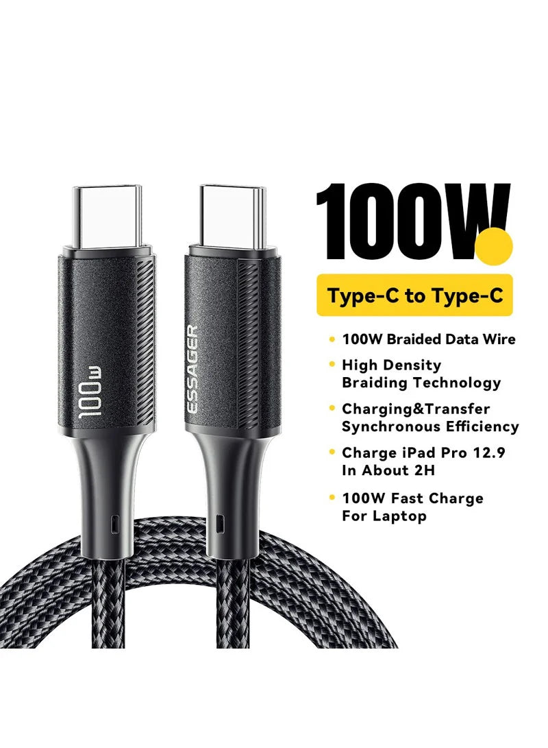 Essager USB Type C to USB C Cable 100W 3M