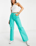 Hope wide leg ripped knee jeans in turquoise