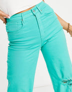 Hope wide leg ripped knee jeans in turquoise