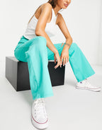 Hope wide leg ripped knee jeans in turquoise
