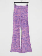 Space dye flared trousers co-ord in purple