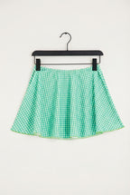 Swim skirt in green gingham