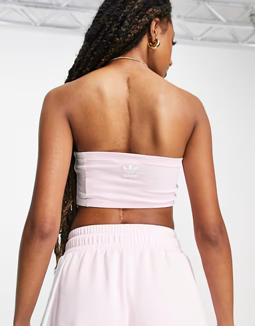 'Summer Rave' colour block bandeau top in pink