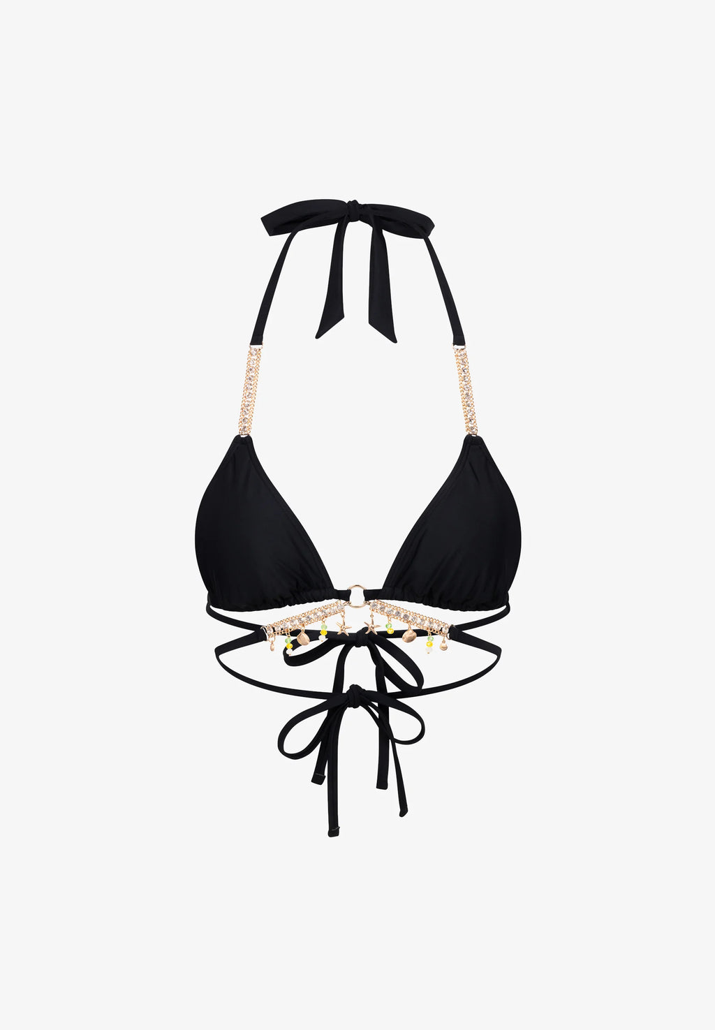 Seychelles wrap around bikini top in black