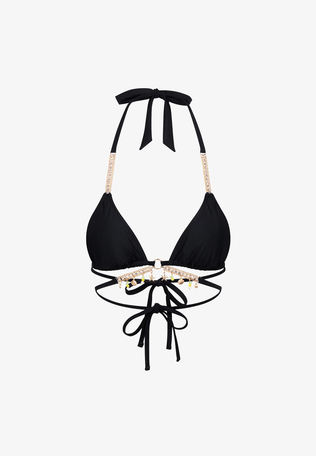 Seychelles wrap around bikini top in black